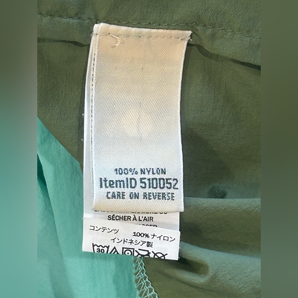 L.L. Bean Colorblock Nylon Anorak Pullover Jacket Green Teal XL Half Zip Hiking - Picture 10 of 12